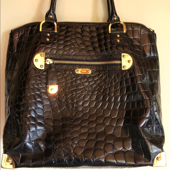 Rafe New York Crocodile Embossed Tote - Picture 1 of 12